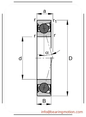 Bearing HCB71900-C-2RSD-T-P4S-UL drawing